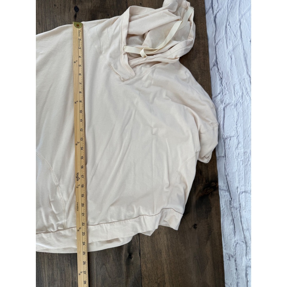 AnyBody Womens Beige Dolman Blend V-Neck Pullover Hoodie Sweatshirt Size M - Picture 7 of 7
